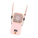 thumbnail image 1 of Mini ventilador portátil de mano, inalámbrico, plegable, con cordón para colgar en el cuello Rosa, 1 of 9