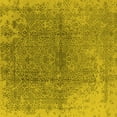thumbnail image 1 of Ahgly Company Indoor Square Oriental Yellow Industrial Area Rugs, 6' Square, 1 of 4