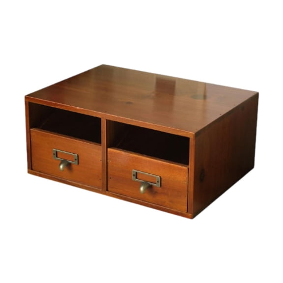 Organizador de maquillaje de madera para la caja de almacenamiento de cajones del organizador de cuidado de la piel de vanidad para la oficina en casa