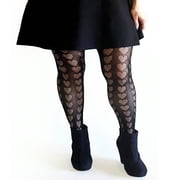 Black Heart Fishnet Stocking Queen Size Lingerie Mesh Sexy Stretch Bodysuit Plus