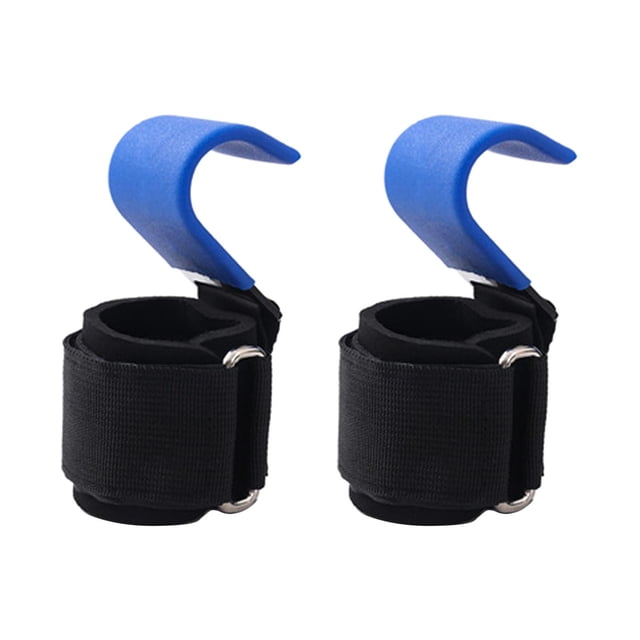 ZLight 2 Pcs Crochets de Musculation Portables pour Musculation Rouge Entraînement Dynamophilie Bleu 38x7cm