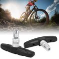 thumbnail image 1 of Plaquettes de Frein de Vélo, Plaquettes de Sabots de Frein Plaquettes de Frein de Vélo de Route Porte-Sabots de Frein en V Conception de Rainures en Caoutchouc et en Acier Inoxydable pour Atelier de Réparation de Vélo, 1 of 7