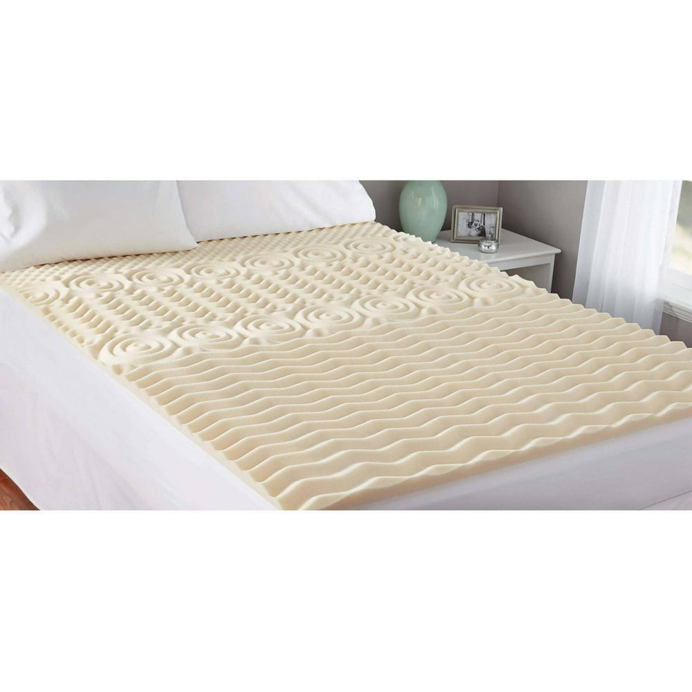Mainstays Memory Foam 1.5" Zoned Mattress Topper, 1 Each, Twin