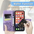 thumbnail image 6 of iPhone 13 Pro Max Case, Wallet Folio Case Magnetic Closure RFID Blocking Card Slots Kickstand Shockproof Case for 2021 iPhone 13 Pro Max case 6.7 inch,Lightpurple, 6 of 9
