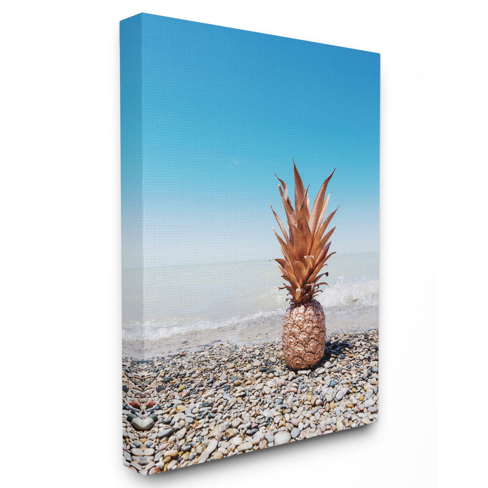 The Stupell Home Decor Collection Metallic Pineapple On Beach Wall Art