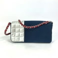 thumbnail image 2 of Pre-Owned CHANEL Vintage No. 5 Chain Shoulder Bag in Canvas/Leather, Navy (Fair), 2 of 15