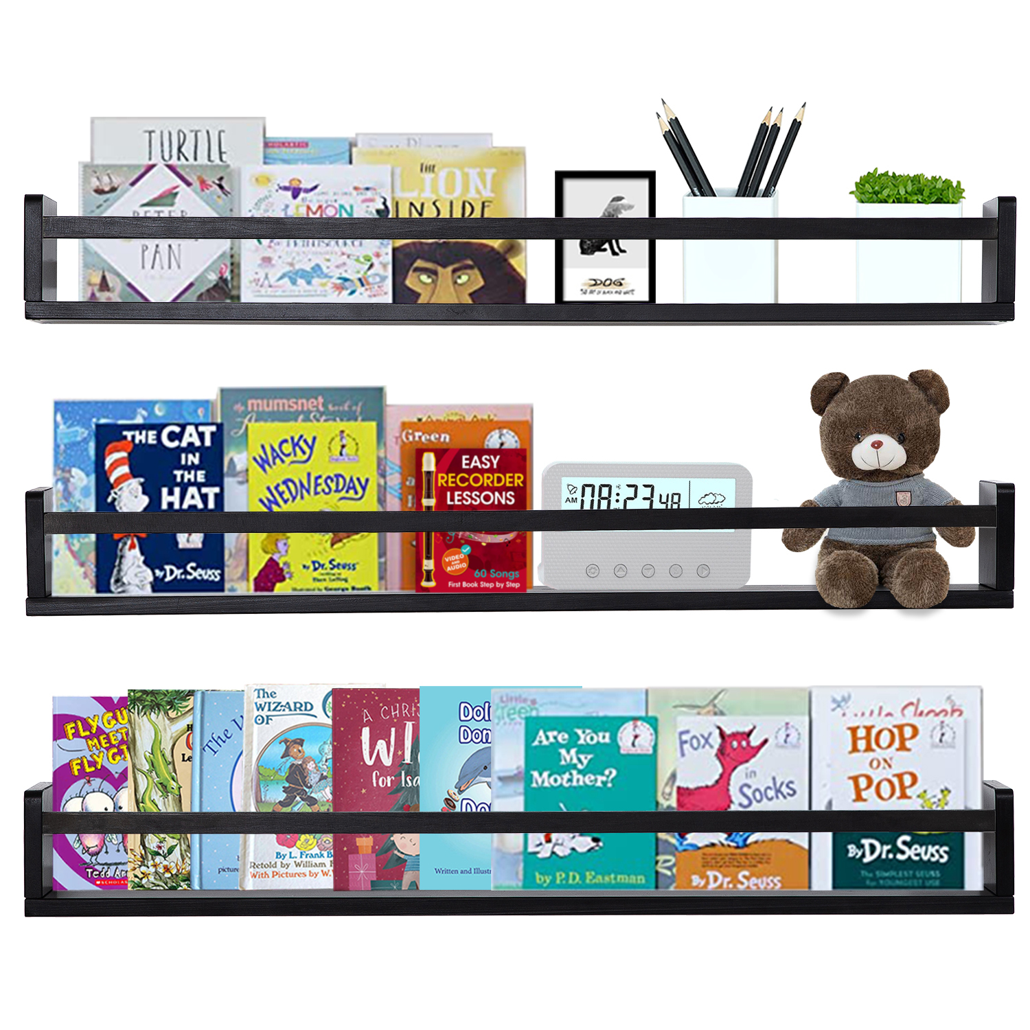 Hanging Nursery Bookshelves for Wall Nursery Black Kids Bookshelf Wall