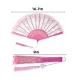 thumbnail image 2 of Foldable Lace Fan,QZS Vintage Embroidered Bridal Hand Fan for Prom, Cosplay, Tea Party, Costume Party,Dance,Photo Prop, 2 of 6