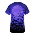 thumbnail image 4 of LSLJS Women Tops Manches Courtes Col en V Uniforme de Travail Imprimé avec Poche Blouse, Halloween Tops for Women, 4 of 5