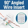 thumbnail image 3 of Keystone Jack Everest Cat6 con ángulo de 90°, 50 unidades, color blanco, 3 of 7