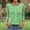 Green#05, variant on Women's 3/4 Sleeve Tops Oversized Imitation Cotton Crewneck Three Quarter Sleeve T Shirts Casual Solid Plus Size Round Neck Loose Comfy Short Sleeve Tee Shirt