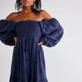 thumbnail image 3 of Fortune Robe Bohème pour Femme Décontractée à Manches Bouffantes, Robes Brodées à Fleurs, Robe Midi Fluide à Volants Boho, 3 of 9