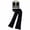 Black., variant on HBGVBA Women 2 Piece Outfits,Casual Matching Set,Sleeveless Crew Neck Top Elastic Waist Long Pants Casual Outfit Set