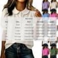 thumbnail image 4 of DailyChi Summer Sales Under $ 5 Women Linen Doll Collar Shirt Puff Sleeve Blouse Short Sleeve Loose Casual Summer Top, 4 of 9