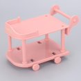 thumbnail image 6 of Almencla 1 :12 Scale Dollhouse Kitchen Serving Cart Dollhouse Decoration Lightweight Pretend Play Mini Bar Buffet Cart for Furnishings Pink, 6 of 8