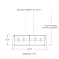 thumbnail image 3 of Capital Lighting 825751BZ 5 Light 46" Wide Linear Chandelier - Bronze, 3 of 5