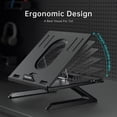 thumbnail image 4 of OImaster Laptop Stand for Desk, Muti-Angle Adjustable Portable Foldable Stand with Heat-Vent, Ergonomic Laptop Stand Riser Compatible with MacBook, Air, Pro, Surface Laptop (9-15.6 inches) (Black), 4 of 4