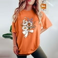 thumbnail image 4 of Njoeus Workout Tops for Women Custom T Shirts Womens Cute Floral Printed Tee Shirts Summer Novelty Vintage Graphic Tees for Women Trendy Girls Short Sleeve Tops S-Xxl Women Shirt Plus Size Shirt On Cl, 4 of 7