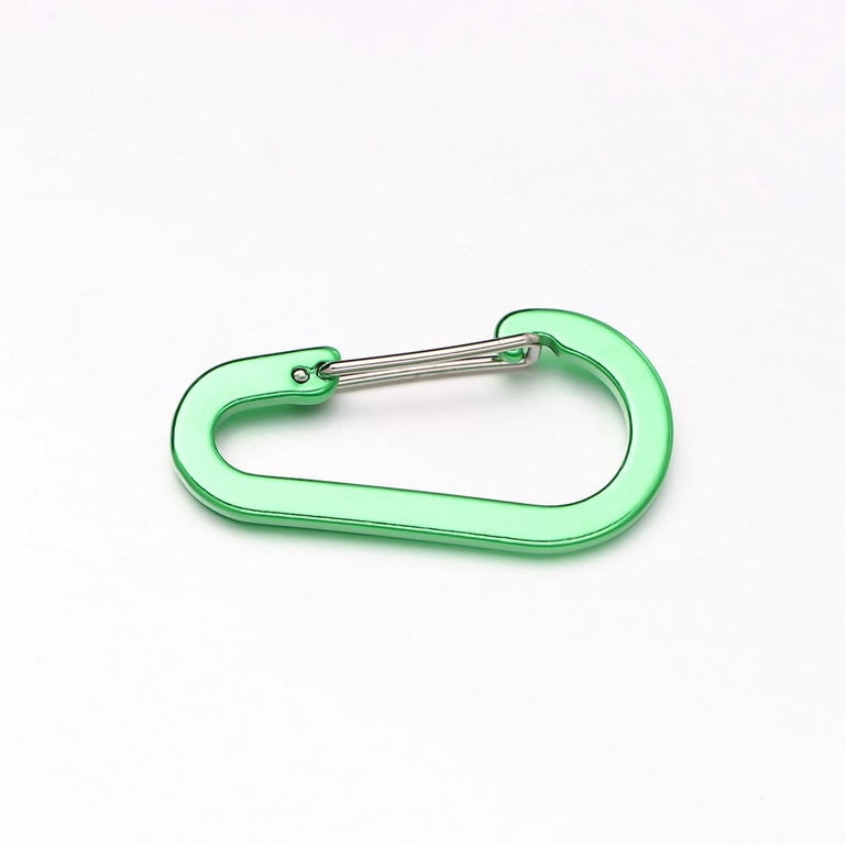 10pcs/set Small Carabiner Clip with Keyrings 32mm Aluminum Carabiner  Keyring Clip for Camping Keychains Hiking Outdoor