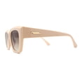 thumbnail image 4 of Mod Womens Thick Plastic Oversize Angular Cat Eye Sunglasses Beige Brown, 4 of 4