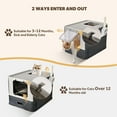 thumbnail image 2 of Enclosed Stainless Steel Cat Litter Box, XL Extra Large Cat Litter Box with Lid and Drawer Design for Indoor Cats, 2 of 11