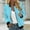 Sky Blue, variant on Deal of the Week Ofreoo Women's Casual Fashion Printed Pocket Zippered Coat Jackets for Women