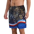 thumbnail image 2 of Pofeuu Fireworks Prin Men's Swim Trunks Quick Dry Bathing Suit Swimming Board Shorts Mesh Lining Beach Swimwear-Medium, 2 of 6