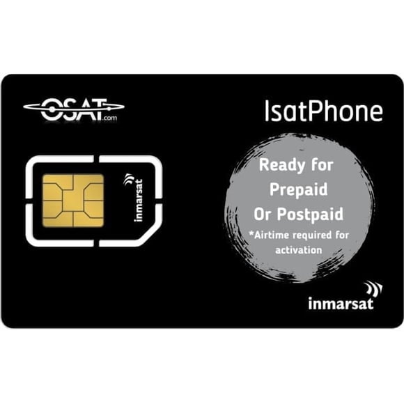 Inmarsat Tarjeta SIM IsatPhone / Opciones Prepago y Pospago / Cobertura Global / Comunicación Satelital Confiable / sin Cargos por Roaming / Ideal para Ubicaciones Remotas
