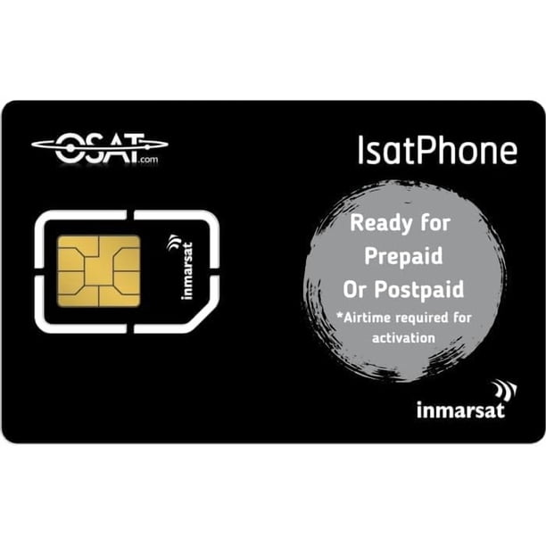 Inmarsat Tarjeta SIM IsatPhone / Opciones Prepago y Pospago / Cobertura Global / Comunicación Satelital Confiable / sin Cargos por Roaming / Ideal para Ubicaciones Remotas