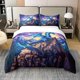 thumbnail image 1 of Dibujos animados Western Dragon Queen Funda Nórdica Oil Painting Style Tie Dye Galaxy Sky, 1 of 7