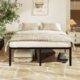 thumbnail image 2 of Zimtown 16 inch Full Size Bed Frames Heavy Duty, Metal Platform Bed No Box Spring Needed, Black, 2 of 9