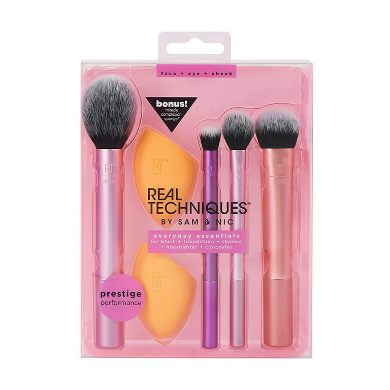 Heldig Makeup Brush Set with Sponge Blender for Eyeshadow, Foundation,  Blush, and Concealer, Multiple Brushes 