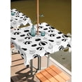thumbnail image 2 of Square Outdoor Tablecloth with Umbrella Hole White Pumpkins Outside Table Cloth Waterproof Patio Table Cover Thanksgiving Simple Country Vintage Zipper Tablecloths for Picnic Party Camping 54x54 Inch, 2 of 8