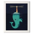 thumbnail image 2 of Gango Home Decor King of The Narwhals; One 11x14in Art Print in White Frame, 2 of 4