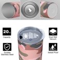 thumbnail image 4 of Camouflage 20 Oz Stainless Steel Skinny Tumbler – Vacuum Insulated Slim Travel Cup with Lid & Stainless Steel Straw, 360° Full Wrap Printed Tumbler for Home, Office & Outdoor Use, 4 of 6