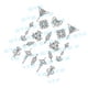 thumbnail image 5 of Soidarity Nail Art Flower Nail Stickers Decoración 3D DIY Mujeres Niñas Retro Moon Pendant Nail Decal Arte de uñas No.05 Soidarity MJ1201-05, 5 of 6