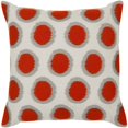 thumbnail image 3 of Surya Surya Pillows Area Rug AR090 Papyrus/Flint Gray Polka Dot Rings 22" x 22" Square, 3 of 3