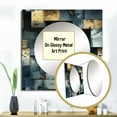 thumbnail image 3 of Designart "Rugged Concrete Illusion Art I" 0 Square Mirror For Wall Decor - Large Grey Square Mirror Printed Wall Decor - Modern Square Living Room Mirror, 3 of 5