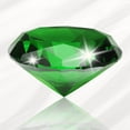 thumbnail image 4 of Pesa de papel de cristal claro en forma de diamante, 80 mm (3.1") diamante artificial para regalos de cumpleaños, fiestas y bodas (verde), 4 of 7