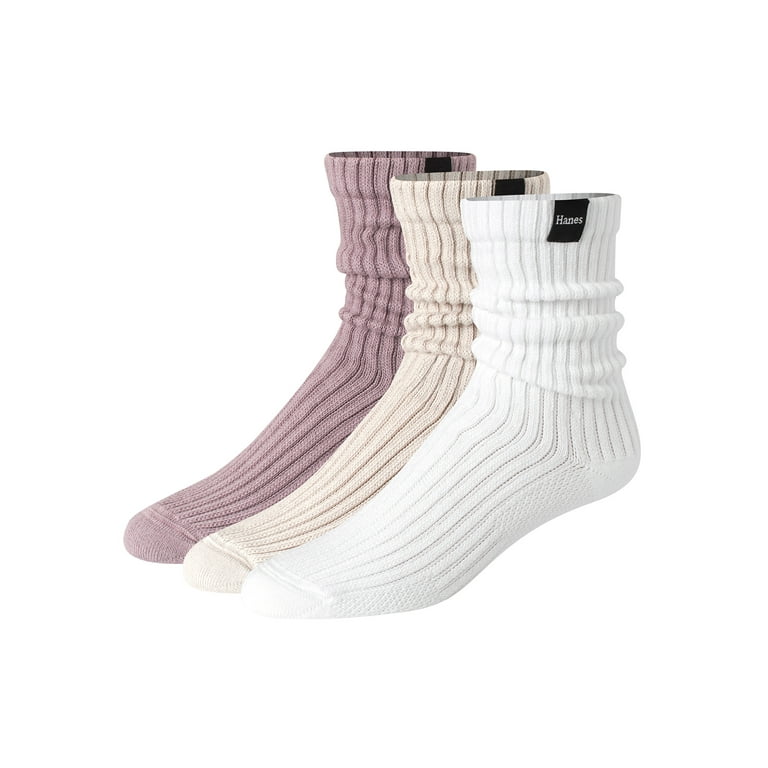 Hanes Originals Men's SuperSoft Slouch Crew Socks, 6-12, 3 Hanes Originals Men's SuperSoft Slouch Crew Socks, 6-12, 3