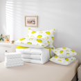 thumbnail image 4 of Erosebridal Lemon Fruit Bedding Sets Queen Size, Yellow Comforter Sets with Sheets, Cartoon Bow Decor, Reversible 7 Pieces, 4 of 5