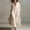 White, variant on Ayolanni Solid Fall Outfits for Women Ankle-Length Linen 3/4 Sleeve V-Neck Maxi Shirt Dress Flowy Daily Holiday Sundress with Pockets Black L