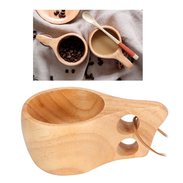 Tasse à Café Tasse à Thé Portable, Tasse en Bois Design Rétro, pour la Maison Gifr Amis Cuisine