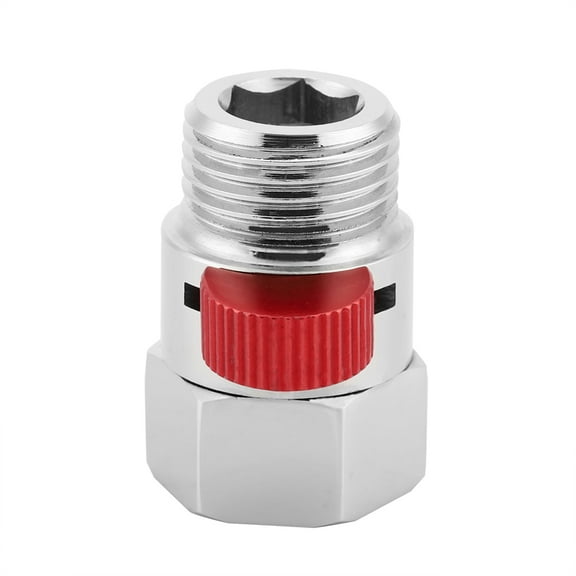 Chrome-Plated G1/2" Shut-Off Valve for Shower Head and Toilet Faucet - Red