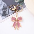 thumbnail image 3 of Hearth & Gear Sparkly Gold Plated Color Rhinestone Bow Keychains For Women Charms For Key Purse, 3 of 3