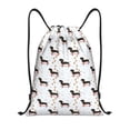 thumbnail image 1 of Lsque Dachshund Dog Print Drawstring Backpack Bag Sport Gym Sackpack Cinch Bags Drawstring Bags Draw String Sport Bag-Small, 1 of 6