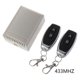 thumbnail image 1 of Interruptor de control remoto inalámbrico de 2 canales con relé, 315/433 MHz, receptor de dos llaves para cortinas de puerta de garaje., 1 of 5