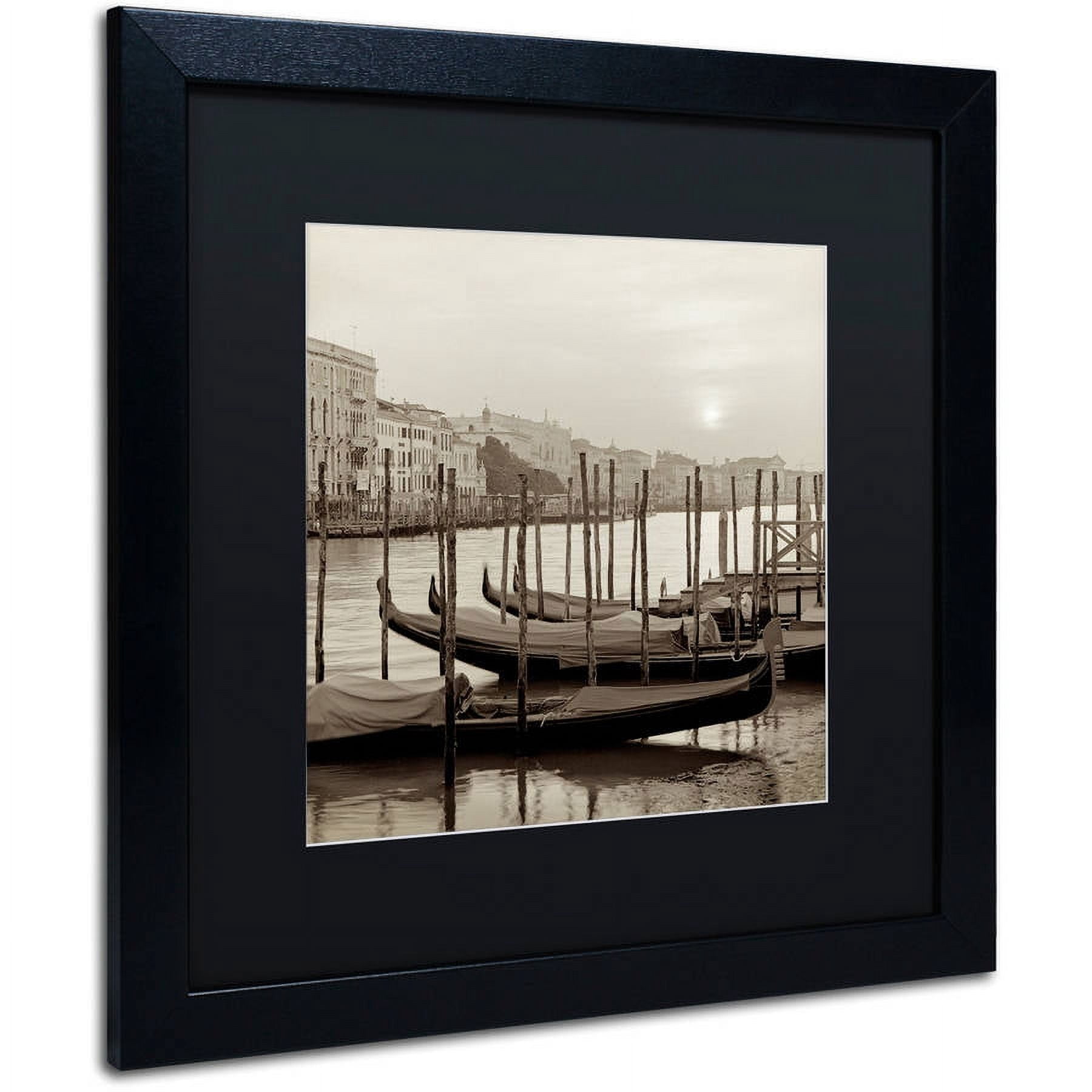 Trademark Fine Art "Venezia 11" Canvas Art by Alan Blaustein, Black Matte, Black Frame