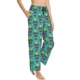 thumbnail image 2 of Naloa Sunmmer Cat Print Women’s Ultra-Soft Comfy Pajama Lounge Pants with Pockets & Drawstring, 2 of 8
