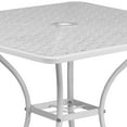 thumbnail image 6 of Flash Furniture Commercial Grade 35.5" Square White Indoor-Outdoor Steel Patio Table with Umbrella Hole, 6 of 8